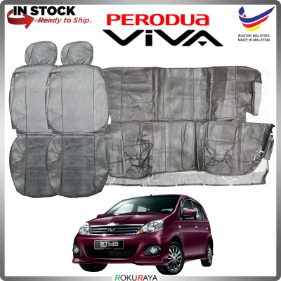 [850 1000cc ONLY] Perodua Viva Local PVC PU Semi Leather Custom Fitting Cushion Cover Car Seat