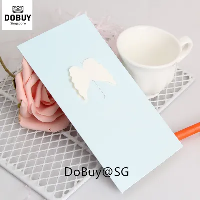 🔥SG LOCAL STOCK🔥Come with envelope Greeting Card Bowknot Love Wing Wedding Blessing Card Handwritten Invitation Gift Card For Birthday Baby Shower Valentines Day Wedding Birthday Teachers Day