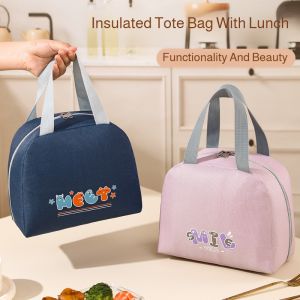 Insulation Bags Large capacity cartoon ulation handheld lunch box for office workers