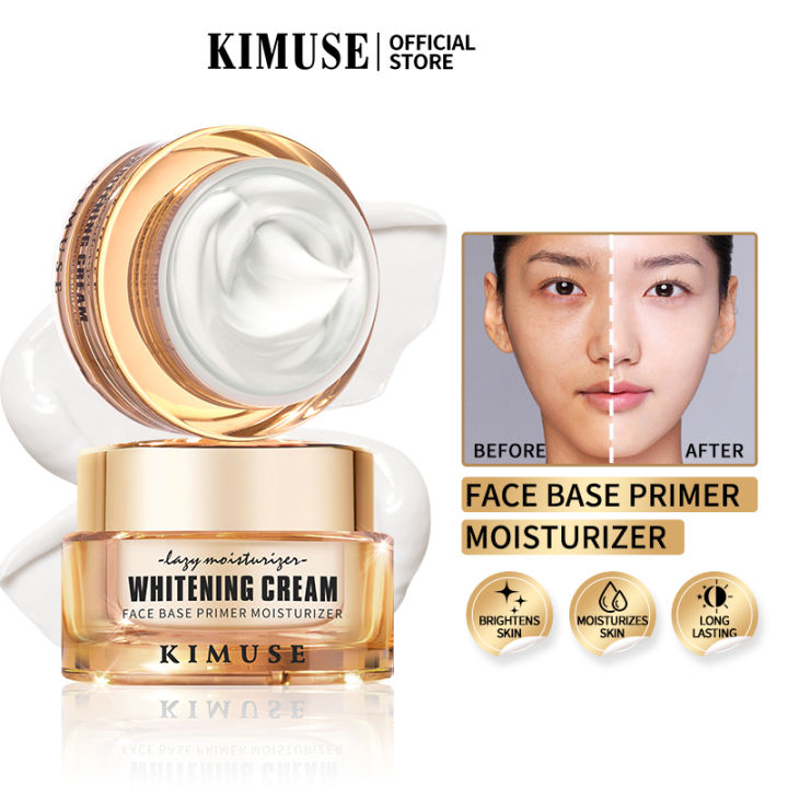 KIMUSE Whitening Cream Face Base Primer Moisturizer Makeup Lazy