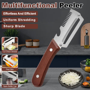 ✨Peeler Slicer Multifunctional Kitchen Tool/Vegetable Fruit Julienne Stainless Steel Peeling Knife/Anti-slip Handle/Easy Cleaning - Multi-Functional Stainless Steel Peeling Onion Slicer