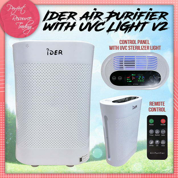 Ider Air Purifier 6 stages with UV light and HEPA filter, air purifier