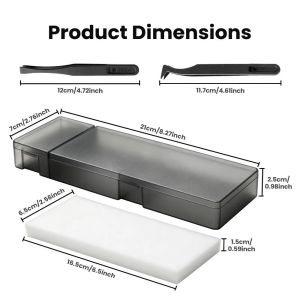 BESTITIT Chống tĩnh điện Decal trượt nước Sợi carbon Dưỡng ẩm Hộp phân loại Nhíp chính xác Decal mô hình tỷ lệ Dành cho mô hình dam