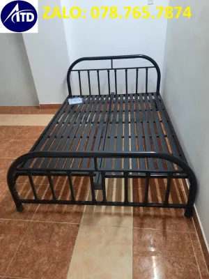 [Freeship HCM] Giường sắt đơn mẫu Bi 1m21m41m61m8x2m New 100% cứng cáp chắc chắn giá xưởng bao lắp ráp nhanh
