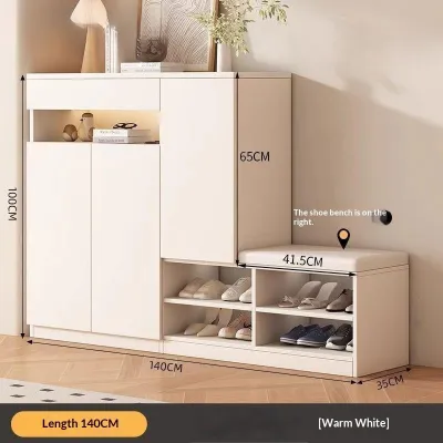 CraftedLiving SG-Solid Wood Shoe Cabinet Large-Capacity Entryway Storage Cabinet Multi-Tier Shoe Rack for Hallway and Balcony
