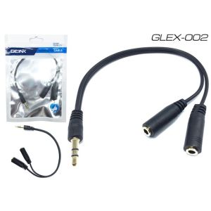 ✅มาตรฐาน GLINK GLEX-002 Splitter สาย 3.5 mm 1ผู้ ออก 2เมีย สำหรับหูฟังหรือไมค์ Cable Audio Plugs สายแปลง ออก2ทางพร้อมกัน