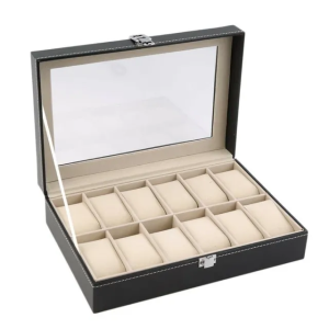 6/8/12/6+3 Slots Grids Jewelry Display Storage Box Watch Storage Organizer Case PVC Leather