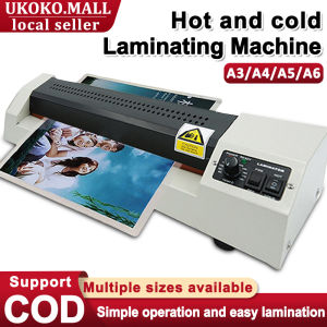【Spot+COD】 A3/A4 Laminator Heavy Duty Laminating Machine Hot/Cold/Reverse Laminating Machine 220V Laminate Machine Can For Photo Document Paper Card Drawing Picture Laminator Suitable For Home Office All Sizes Laminator Machine Sale