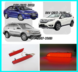 HONDA CRV 2007-2009 / CITY 2012-2013 / BRV 2017-2019 Rear Bumper LED LIGHT Reflector Lamp 2 IN 1 FUNCTION