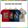 Baju Kaos Anak Motif Tung Tung Tung SAHUR Unisex bahan katun lembut Terbaru - Tangkasap. 