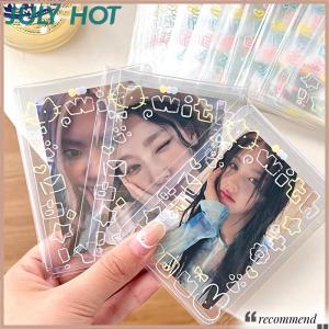 [JULYHOT] 50ชิ้นกระเป๋าลายลูกแมวกราฟฟิตี้แบบใสมีกาวในตัวถุง OPP การ์ดรูปไอดอลเคป็อปถุงเก็บบัตรป้องกันโฟโต้การ์ดแขนเสื้อ