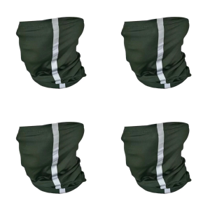 4Pcs Reflective Protective Face Cover Breathable Moisture Wicking Neck Gaiters For Outdoor Safety