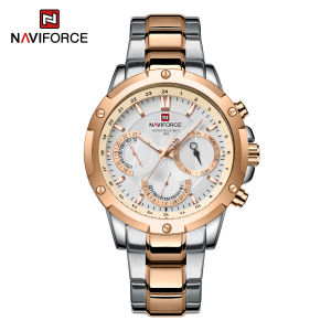 Jam Tangan Pria Navi Force Original Anti Air Chronograph NF 9196SRGW