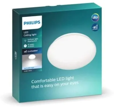 PHILIPS LED Ceiling Light CL200 EyeComfort Round Colour Temperature White 17W 6500K