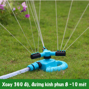Vòi tưới cây xoay 360 độ tự động thông minhVòi phun nước tưới cây làm vườn làm mát mái tôn tiết kiệm nước