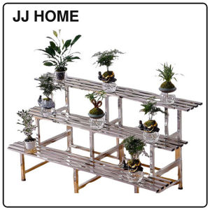 【JJ HOME】Stainless Steel Plant Bench Hanging Rack Planter Stand Railing Indoor Outdoor