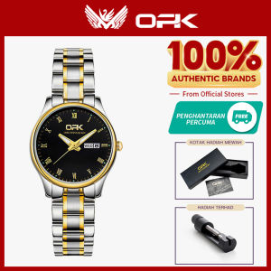 OPK resmi autentik jam tangan wanita terbaru 2025 elegan mewah santai bercahaya kalender dial tali jam baja tahan karat jam tangan anti air
