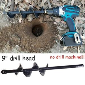 Drill bit set Power Drill Head Ground Drill Steel Auger Drill Head for Digging Holes in Garden Farm Plants Agricultural Farm Work