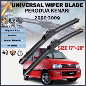 PERODUA Kenari (2000-2009) U-Hook Wiper Blade Soft Rubber Car Windscreen Windshield Wiper For Perodua Kenari