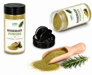 Rosemary Powder Premium Quality | Fine Ground Rosemary Powder | Natural Aromatic Herb | Culinary Herbs & Spices | Perfect for Roasted Chicken Lamb Potatoes Marinades Soups Sauces Bread & Seasoning | 200mL Bottle Shaker