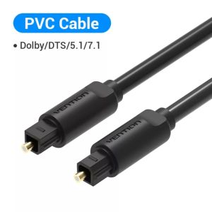 Kabel Audio Optik Digital Vention Toslink SPDIF Kabel Koaksial Optical Fiber Audio Cable untuk Amplifier Blu-ray Xbox 360 PS4 Kabel Serat CD DVD SPDIF Cable Soundbar