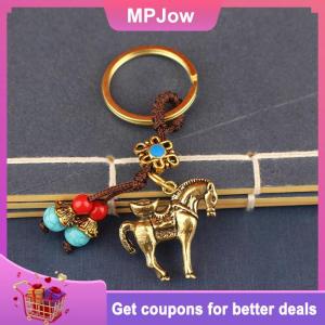 【MPJow】 1PCS Copper Feng Shui Wealth Key Ring 2026 Year Of Chinese Zodiac Horse Lucky Pendant Keychain Women Men Bag Charm Jewelry Gift