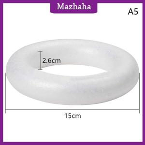 Mazhaha White Round Polystyrene Foam Ring For Christmas Crafts DIY Handmade Wreath Wedding Holidays Home Party Decoration