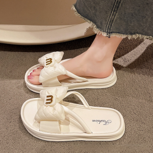 Womens Outer Wear Sandal Slippers Bowknot Mesh