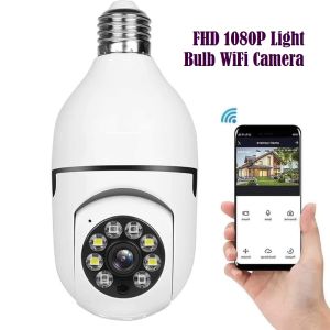 Camera Wifi Bóng Đèn FHD 1080P 64Gb Xoay 360 Độ Kết Nối Điện Thoại Tầm Nhìn Ban Đêm Hỗ Trợ Android iOS