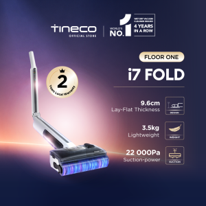 【FOLDABLE & SLIMMEST】Tineco Floor One i7 Fold Cordless Wet Dry Vacuum Cleaner Washer | 22kPa | Layflat 9.6cm | 3.5kg Lightweight