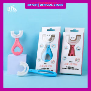 【MY Girl】360 Degrees kids U-shaped Toothbrush & Toothpaste Toddler Baby 2-12 Years Old Childrens