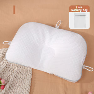 Orzbow Double-sides Newborn Baby Head Shaping Pillow Soft PE Hose Filling Pillow with Breathable Mesh Fabric Infant Head Shape Correction Pad Prevent Baby Flat Head