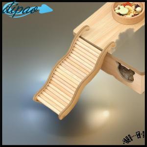 【dipao】 Wooden Wave Staircase Hamster Pet Ladder Playing Supplies Eco-Friendly Fun Toy For Small Animals