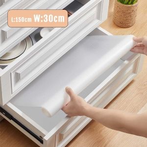 Cabinet Liner 3Rolls EVA Waterproof Non-Slip Cover Mat Dustproof Drawer Shelf Mat Home Kitchen Pad