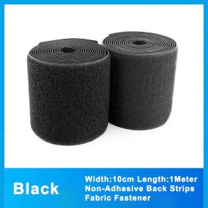 1Meter Sew on Hook and Loop Tape 10/15cm Width Non-Adhesive Back Nylon Strips Fabric Fastener Interlocking Tape for DIY Clothes