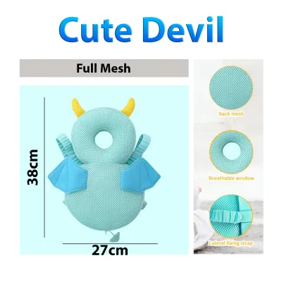 Premium Cotton Baby⚡️SG SELLER⚡️Baby Head Protector Backpack : Soft Landing & Safety Toddler Fall Protection for Baby Crawling & Walking Head Support Pillow - Soft Animal Design for Newborns & Toddlers