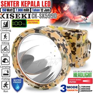 Senter Kiseki Original Asli Anti Air CK-SK199D / CK-SK599D 50W / 150W Headlamp Kiseki 5000mAh - Senter Kepala Waterproof 50 Watt / 150 Watt KISEKI CK-SK 199D / CK-SK 599D Senter Kepala Murah / Senter Kepala Tahan Lama ~FSS