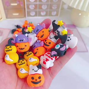 10pcs Halloween Giáng sinh Silicone bút chì Mũ nhai chống Silicone đầu bút chì bảo vệ cho Kid sinh viên phần thưởng