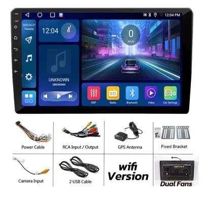 จอ android รถยนต์ ระบบระบายความร้อน จอ android ติดรถยนต์ [CPU 4 คอร์ Ram4/6/8G+Rom32/64/128G+Ips+wifi] จอแอนดรอยด์ติดรถยนต์ วิทยุติดรถยนต์ แอนดรอยด์ 13 เครื่องเล่นวิทยุ netflix FM GPS Wifi บลูทูธ EQ USB 2Di Android AUTO Apple Carplay 7นิ้/9นิ้/10นิ้