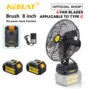 KEELAT KMCF02 6/8 Stand Fan Long Battery Life Rechargeable Lithium-Ion Adjustable Portable