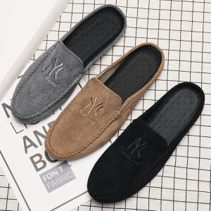 Lower Price Korean Half Shoes for men Half Slippers Flat Sandals Lazy Shoes Loafers for men 2020 New Fashion Casual Shoes Mules for men