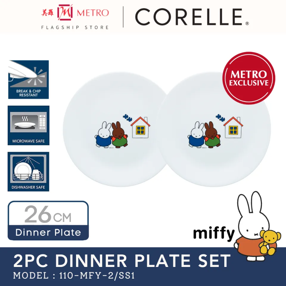 METRO EXCLUSIVE] Corelle 2pc Dinner Plate Miffy 110-MFY-2/SS1