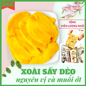 XÒAI SẤY DẺO MUỐI ỚT XOÀI SẤY DẺO NGUYÊN VỊ THƯỢNG HẠNG(tặng kèm 1 viên lương khô)