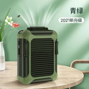 【现货正品】Outdoor hanging waist small fan portable lazy hanging neck usb rechargeable construction site cooling artifact big wind fan户外挂腰小风扇便捷式懒人挂脖usb可充电工地降温神器大风力电扇fushibaodan