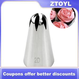 【ZTOYL】 Lớn đường ống lời khuyên thiết lập cho bánh trang trí 5 cái thép không gỉ đóng băng vòi phun cho Pastry tráng miệng DIY nướng