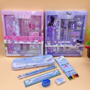 Kotak Pensil Anak Set 7 In 1 Stationery Hadiah Anak Sanrio / Alat Tulis Tempat Pencil / Alat Tulis Set Kotak Pensil Perlengkapan Alat Tulis