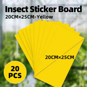 Insect Sticker Board 50pcs Double Sided Sticky Board Insect Fruit Fly Trap Yellow Blue Pelekat Serangga