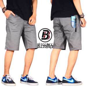 BLESSINGS Celana Pendek Chino Celana Pria Pendek Chino Celana Chino Pria Pendek Warna Cream