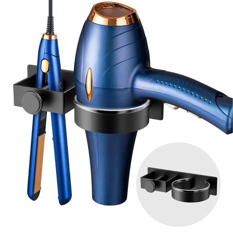 Wall Mounted Hair Dryer and Straightener Holder Practical Styling Tool  Organizer Flat Iron Storage Rack for Bathroom