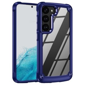 Kisscase chống sốc dùng trong quân sự vỏ hỗn hợp bội trong suốt trường hợp đối với Samsung s23ultra s23plus S23 S22 S21 cộng với S20 FE A52 A32 A12 màu kẹo Bìa